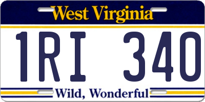 WV license plate 1RI340