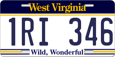 WV license plate 1RI346
