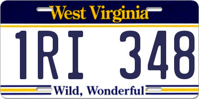 WV license plate 1RI348