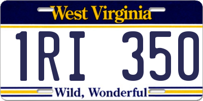 WV license plate 1RI350