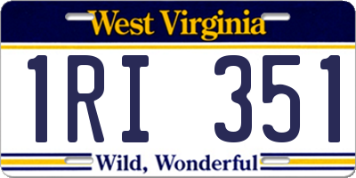 WV license plate 1RI351