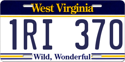 WV license plate 1RI370