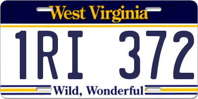 WV license plate 1RI372