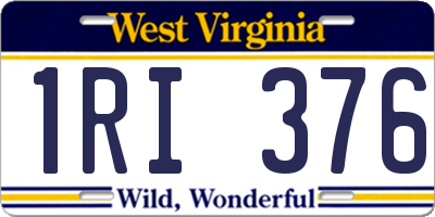 WV license plate 1RI376