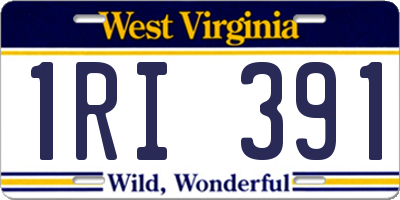 WV license plate 1RI391