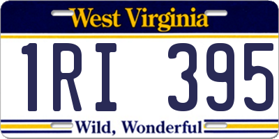 WV license plate 1RI395