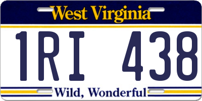 WV license plate 1RI438