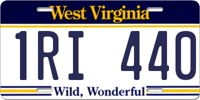 WV license plate 1RI440