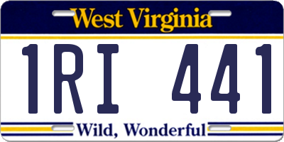 WV license plate 1RI441