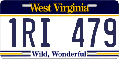 WV license plate 1RI479