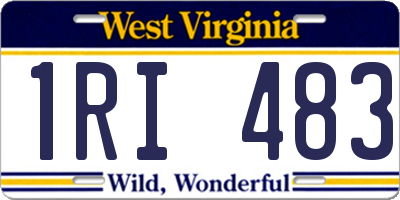 WV license plate 1RI483