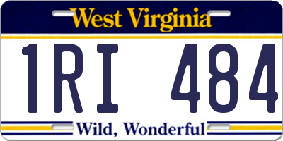 WV license plate 1RI484