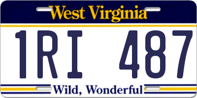 WV license plate 1RI487