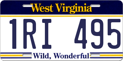 WV license plate 1RI495