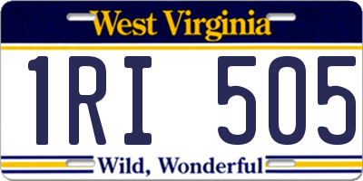 WV license plate 1RI505