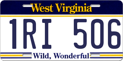 WV license plate 1RI506