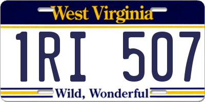 WV license plate 1RI507