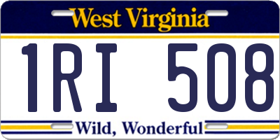 WV license plate 1RI508