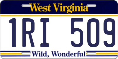 WV license plate 1RI509