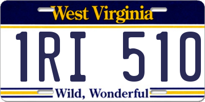 WV license plate 1RI510