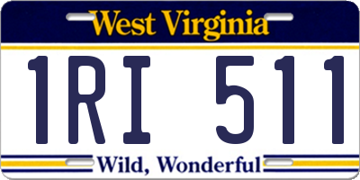 WV license plate 1RI511