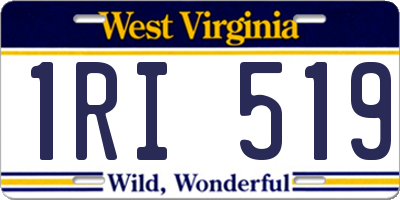 WV license plate 1RI519