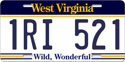 WV license plate 1RI521