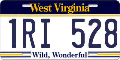 WV license plate 1RI528