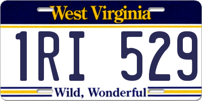 WV license plate 1RI529