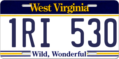 WV license plate 1RI530