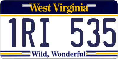 WV license plate 1RI535