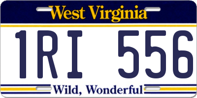 WV license plate 1RI556