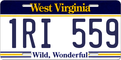 WV license plate 1RI559