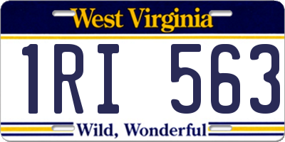 WV license plate 1RI563