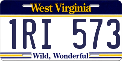 WV license plate 1RI573