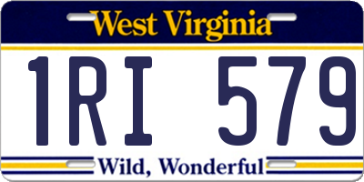 WV license plate 1RI579