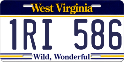 WV license plate 1RI586