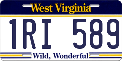 WV license plate 1RI589