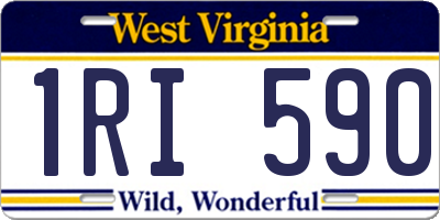 WV license plate 1RI590
