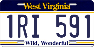 WV license plate 1RI591