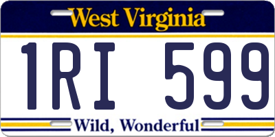 WV license plate 1RI599