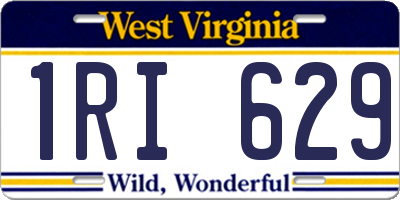 WV license plate 1RI629