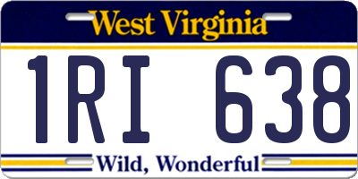 WV license plate 1RI638