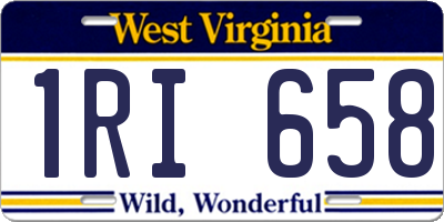 WV license plate 1RI658