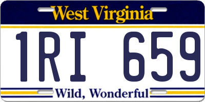 WV license plate 1RI659
