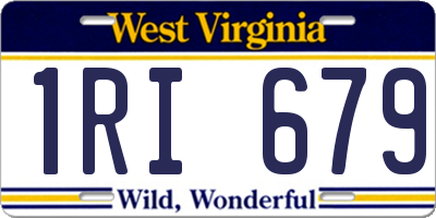 WV license plate 1RI679
