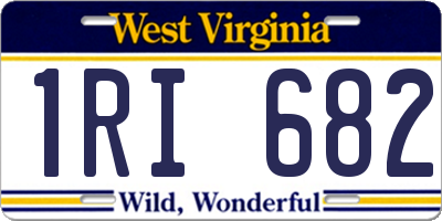 WV license plate 1RI682