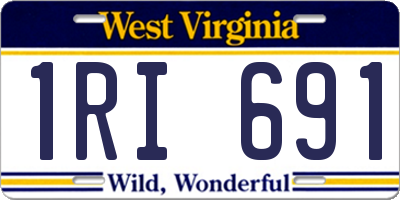 WV license plate 1RI691
