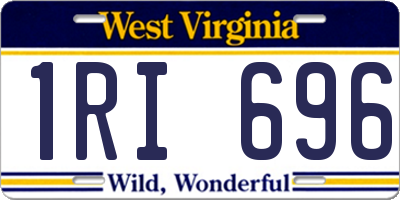 WV license plate 1RI696