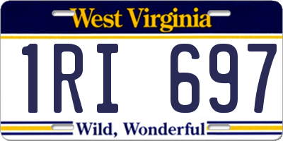 WV license plate 1RI697
